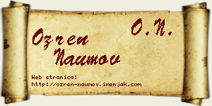 Ozren Naumov vizit kartica